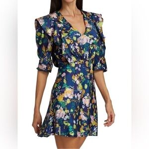 TANYA Taylor Audrey Floral Mini A-Line Dress size 8
